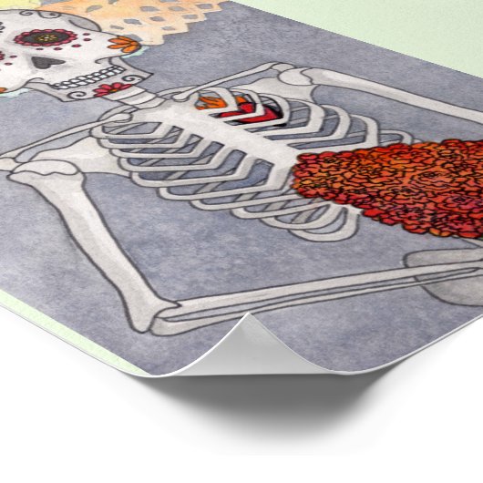 Dag van de dode skeleton Art Print Miranda (Hoek)