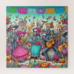 Dag van de Dode skeletten Puzzel