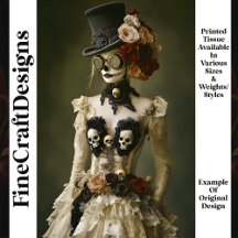 Dag van de Dode Steampunk Vrouw R9 Decoupage