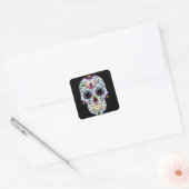 Dag van de dode Sticker van de schedel (Envelop)