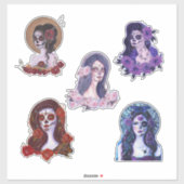 Dag van de dode stickers door Renee (Vel)