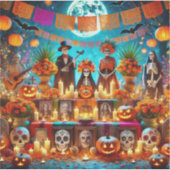 Dag van de dode stickers Halloween (Voorkant)