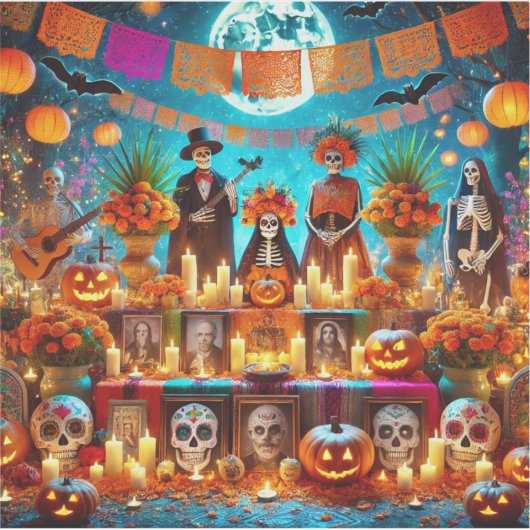 Dag van de dode stickers Halloween (Voorkant)