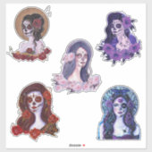 Dag van de dode stickers van Renee Lavoie (Vel)