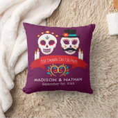 Dag van de Dode Suiker Gothic Magenta Wedding Kussen (Deken)