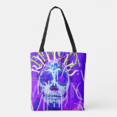 Dag van de Dode Suiker Schedel Art Canvas tas (Achterkant)