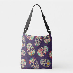 Dag van de Dode Suiker Schedel Collage Crossbody Tas