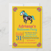 Dag van de Dode Suiker Skull Eenhoorn Party Kaart (Voorkant)