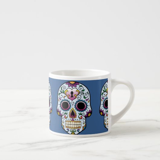Dag van de dode Suikerblauw Espresso Kop (Rechts)
