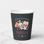 Dag van de Dode Suikerhuid Gepersonaliseerde Verja Papieren Bekers (Achterkant)