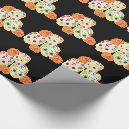 Dag van de dode suikerriet cadeaupapier (Hoek)