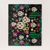 Dag van de dode suikerriet Mexicaanse volkskunst Legpuzzel (Verticaal)
