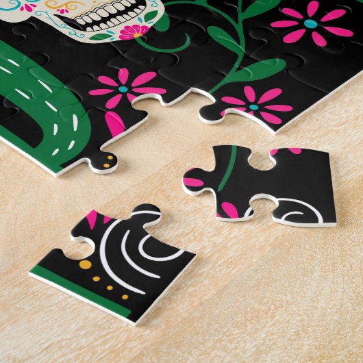Dag van de dode suikerriet Mexicaanse volkskunst Legpuzzel (Zijkant)