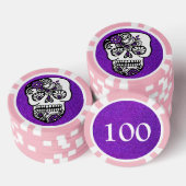 Dag van de dode suikerriet Professionele glitter Poker Chips (Opstapeling)