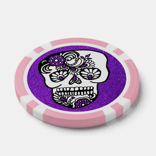 Dag van de dode suikerriet Professionele glitter Poker Chips (Enkel)