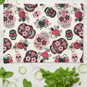 Dag van de dode suikerriet, wit theedoek (Gevouwen)