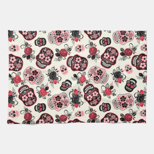 Dag van de dode suikerriet, wit theedoek (Horizontaal)