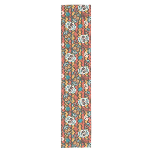 Dag van de dode suikerriet, zigzag korte tafelloper (Voorkant)