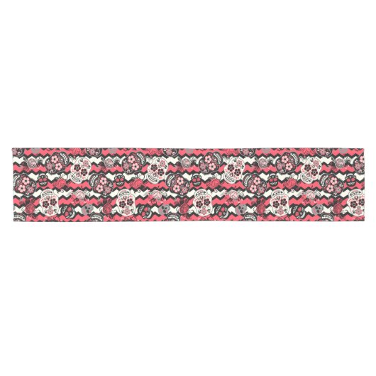 Dag van de dode suikerriet, zigzag korte tafelloper (Horizontaal)