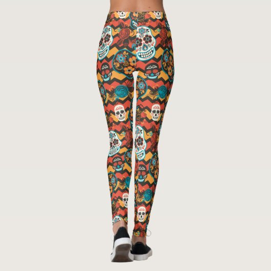 Dag van de dode suikerriet, zigzag leggings (Achterkant)