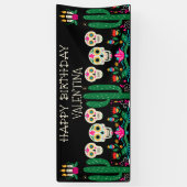 Dag van de dode Suikerrietskulls Fijne verjaardag Spandoek (Verticaal)