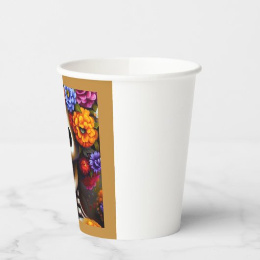 Dag van de Dode Suikerschedel 1 Papieren Bekers (Links)