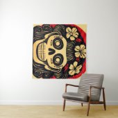 Dag van de Dode Suikerschedel 1 Wandkleed (In Situ (horizontaal))