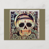 Dag van de Dode Suikerschedel 3 Feestdagenkaart (Voorkant)