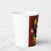 Dag van de Dode Suikerschedel 3 Papieren Bekers (Rechts)