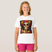 Dag van de Dode Suikerschedel 3 T-shirt (Voorkant volledig)