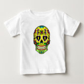 Dag van de Dode Suikerschedel Baby T-shirt (Voorkant)