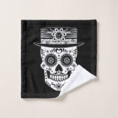 Dag van de dode suikerschedel bad handdoek (Wasdoekje)