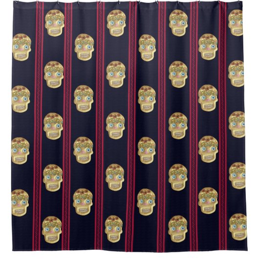 Dag van de dode suikerschedel (blond) douchegordijn (Voorkant)