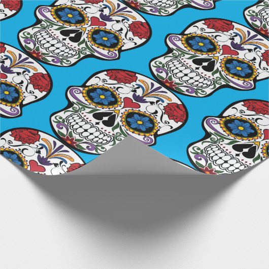 Dag van de dode suikerschedel cadeaupapier (Hoek)