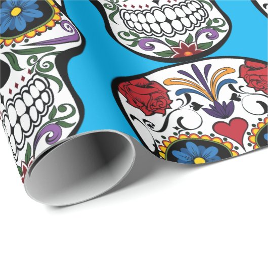 Dag van de dode suikerschedel cadeaupapier (Rol Hoek)