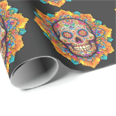 Dag van de dode suikerschedel cadeaupapier (Rol Hoek)