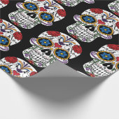 Dag van de dode suikerschedel cadeaupapier (Hoek)