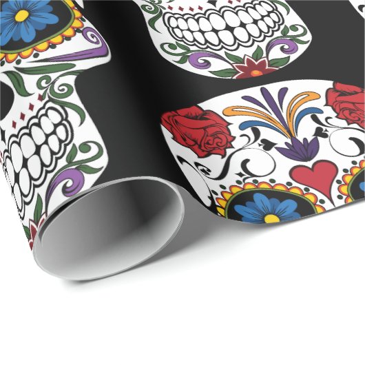 Dag van de dode suikerschedel cadeaupapier (Rol Hoek)