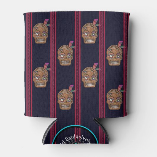 Dag van de Dode Suikerschedel (Cedar Shake) Blikjeskoeler (Voorkant)