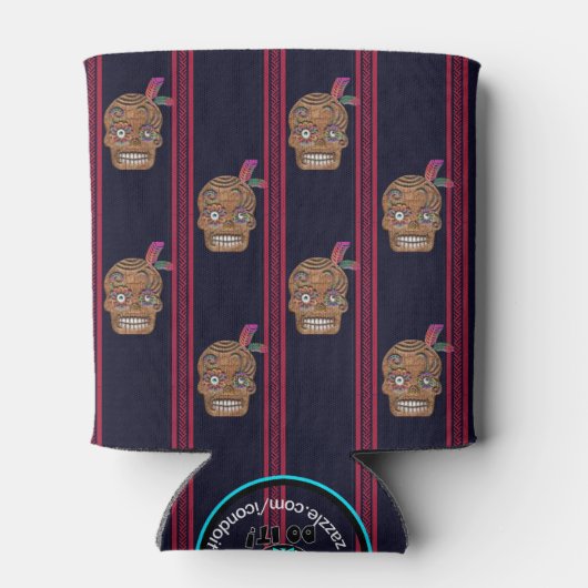 Dag van de Dode Suikerschedel (Cedar Shake) Blikjeskoeler (Achterkant)