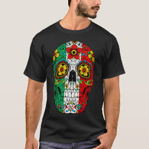 Dag van de dode suikerschedel Cinco de Mayo vrouwe T-shirt