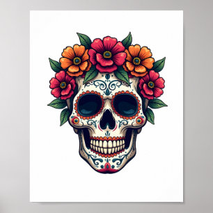 Dag van de Dode Suikerschedel - Dia de los Muertos Poster
