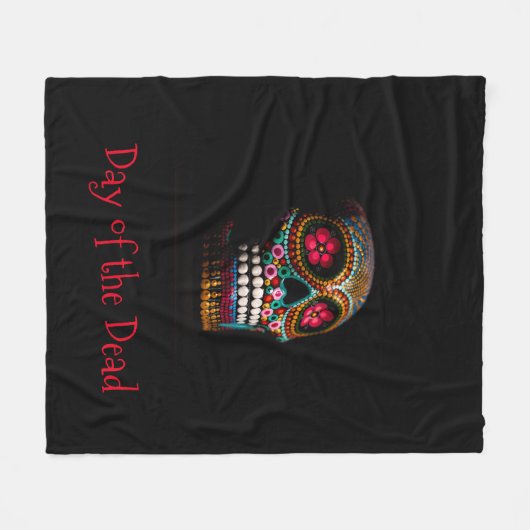 Dag van de dode suikerschedel fleece deken (Voorkant (Horizontaal))