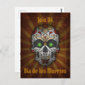 Dag van de Dode Suikerschedel | Halloween-Briefkaa Briefkaart (Voorkant / Achterkant)