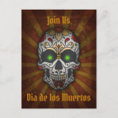 Dag van de Dode Suikerschedel | Halloween-Briefkaa Briefkaart (Voorkant)
