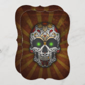 Dag van de dode suikerschedel | Halloween Kaart (Voorkant / Achterkant)