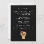 Dag van de Dode Suikerschedel Halloween Kaart (Achterkant)