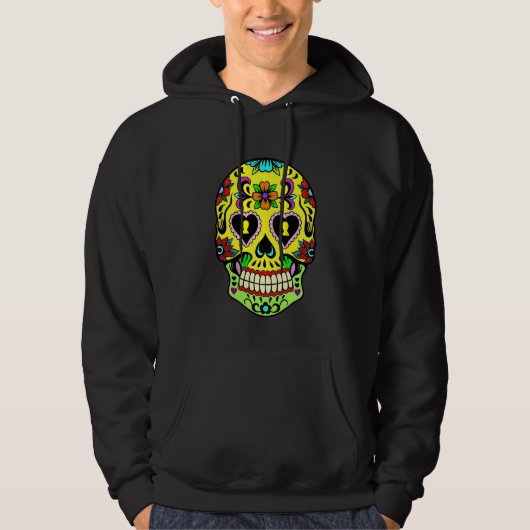 Dag van de dode suikerschedel hoodie (Voorkant)