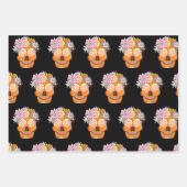 Dag van de dode suikerschedel inpakpapier vel (Voorkant 3)