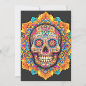 Dag van de dode suikerschedel kaart (Voorkant)